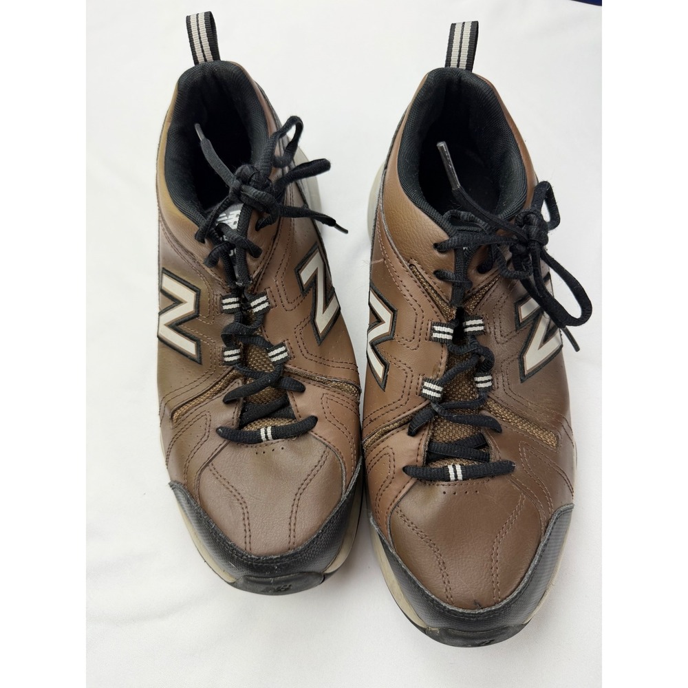 New Balance 608v4 Mens 11 Brown Black Leather Training Sneakers MX608WMA